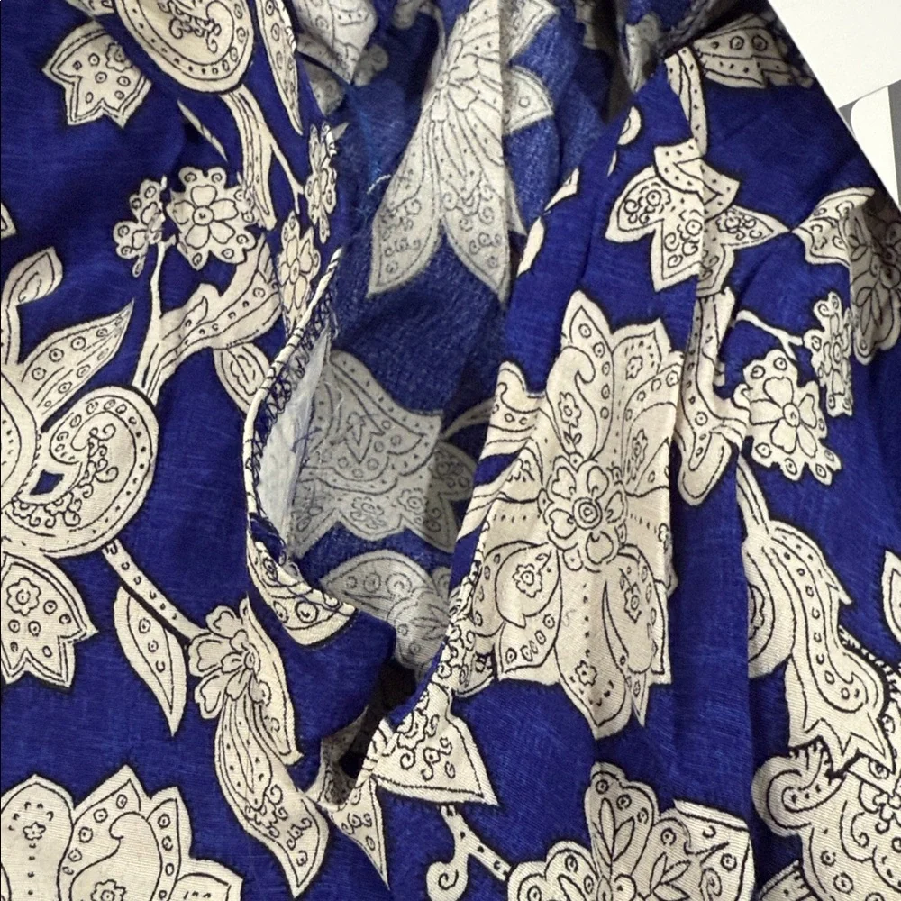 Zara Blue and White Patterned Dress - Picture 5 of 5